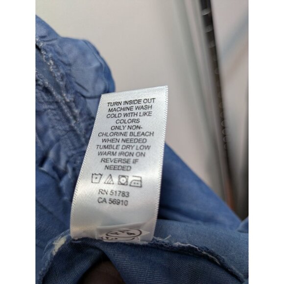 NEW Maurices Sleeveless Chambray Ruffle Top Womens Plus Size 3X - Picture 8 of 9